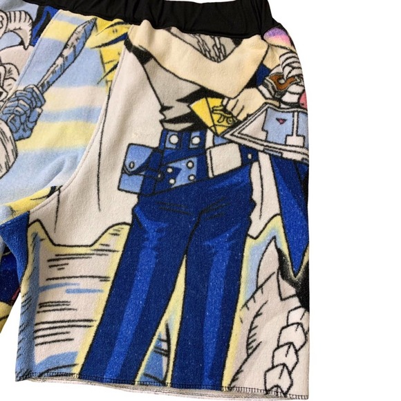 1 of 1 Custom Shorts, Elastic 32”-38”, 1996 towel vintage, reworked clothing art - Picture 6 of 6